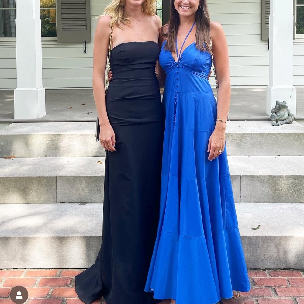 Nicole miller black strapless gown